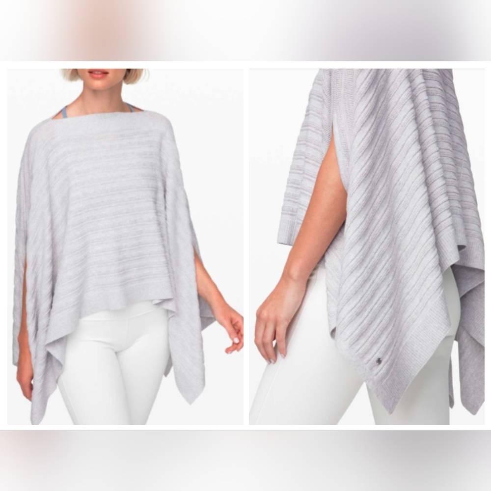 Lululemon Forward Flow Poncho, Heathered Core Ultra Light Grey